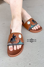 Load image into Gallery viewer, BROWN Saddle Bum Slides
