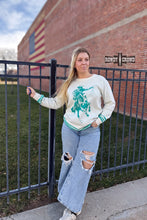 Load image into Gallery viewer, TEAL Wild & Western Sweater