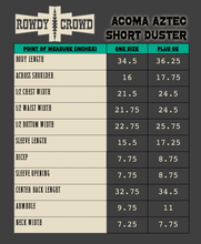 Load image into Gallery viewer, Acoma Aztec Short Duster