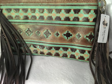 Load image into Gallery viewer, The Jewelry Junkie - Turquoise Navajo Leather Clutch Handbag