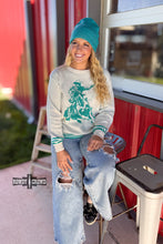 Load image into Gallery viewer, TEAL Wild &amp; Western Sweater
