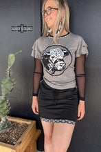 Load image into Gallery viewer, Howdy Hereford Mesh Sleeve Top
