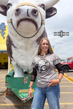 Load image into Gallery viewer, Howdy Hereford Mesh Sleeve Top
