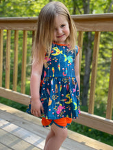 Load image into Gallery viewer, Fishing Lure Printed Peplum and Shorties Set
