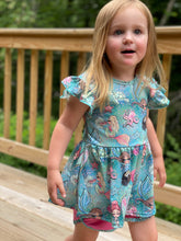 Load image into Gallery viewer, Mermaid Print Flutter Sleeve Peplum Set
