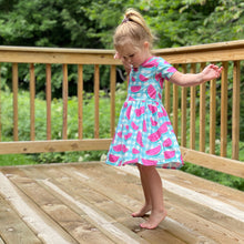 Load image into Gallery viewer, Watermelon Picnic CrissCross Dress
