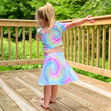Load image into Gallery viewer, Pastel Tie Dye Crop Top and Skirt Set
