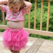 Load image into Gallery viewer, Watermelon Print Crop &amp; Tulle Skort Set
