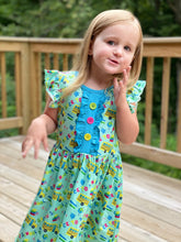 Load image into Gallery viewer, Back to School Yellow Bus Flutter Sleeve Dress

