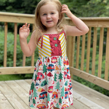 Load image into Gallery viewer, Wanderlust Camping Shoulder Knot Dress
