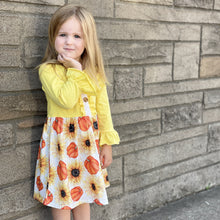 Load image into Gallery viewer, Sunflowers &amp; Pumpkins Fall Mid Twirl Dress
