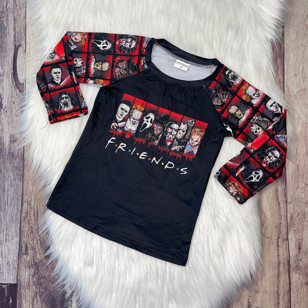 Horror Friends Long Sleeve Children's Raglan