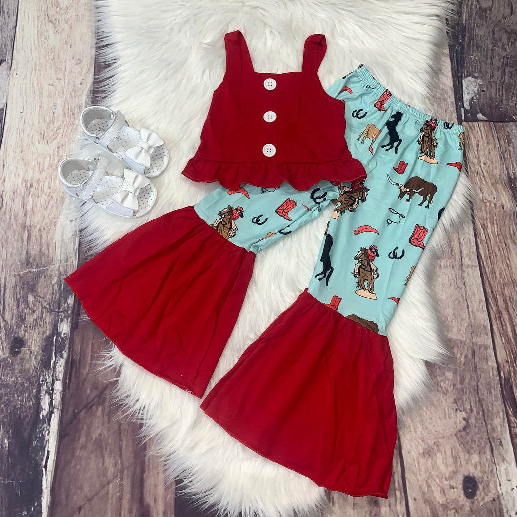 Cowgirl Tank & Bell Set