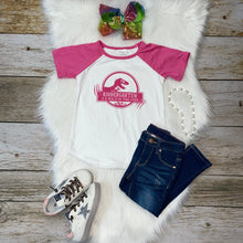 Load image into Gallery viewer, Back to School Raglan - Pink Kindergarten is a Walk in the Park
