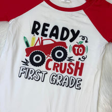 Load image into Gallery viewer, Back to School Raglan - Ready to Crush First Grade
