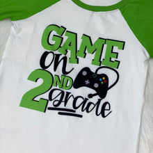 Load image into Gallery viewer, Back to School Raglan - Game on 2nd Grade
