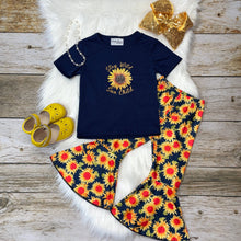 Load image into Gallery viewer, Stay Wild Sun Child Sunflower Graphic Tee and Bell Pants
