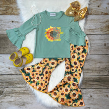 Load image into Gallery viewer, Be the Change Sunflower Graphic Top and Bell Pants

