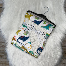 Load image into Gallery viewer, Minky Dot Plush Baby Blanket - Dinosaurs
