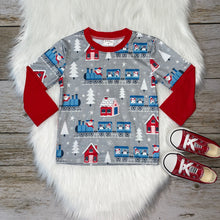 Load image into Gallery viewer, North Pole Express Christmas Train Printed Long Sleeve Shirt

