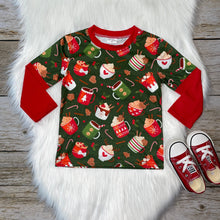 Load image into Gallery viewer, Cozy Christmas Hot Cocoa Printed Long Sleeve Shirt

