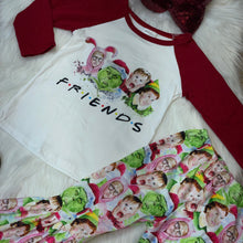 Load image into Gallery viewer, Christmas Character FRIENDS Raglan &amp; Bell Pants Set
