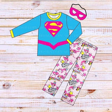 Load image into Gallery viewer, Superhero Loungewear Set - Pink &amp; Blue
