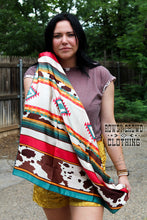 Load image into Gallery viewer, Conroe Cowprint Wild Rag
