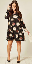 Load image into Gallery viewer, Florence - Long Sleeve Black Floral Dress
