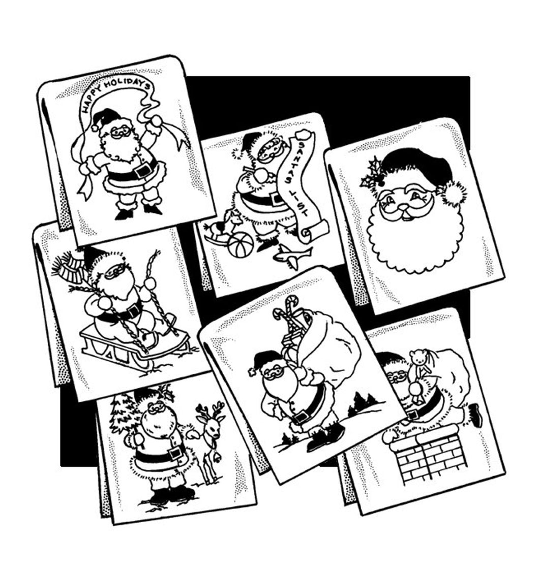 Aunt Martha's Vintage Embroidery Transfer Pattern #3859 Jolly Ole Santa