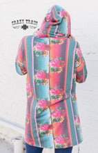 Load image into Gallery viewer, Crazy Train Floral Fleek Tunic Hoodie
