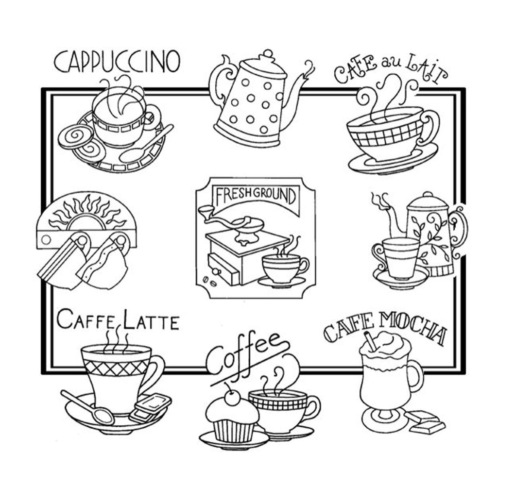 Aunt Martha's Vintage Embroidery Transfer Pattern #3997 Java Break