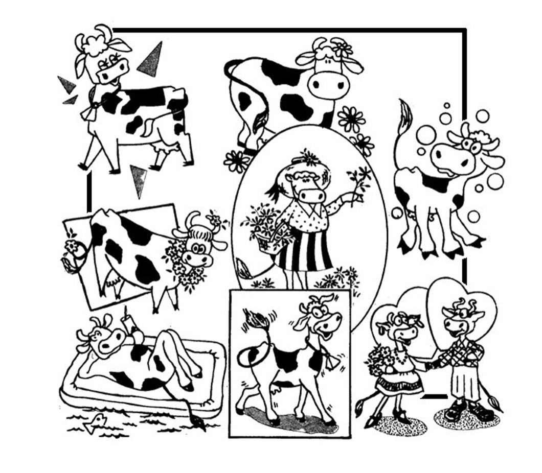 Aunt Martha's Vintage Embroidery Transfer Pattern #3892 Happy Hoofers