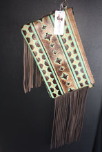 Load image into Gallery viewer, The Jewelry Junkie - Turquoise Navajo Leather Clutch Handbag
