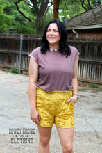 Load image into Gallery viewer, MUSTARD- Vetiver Velvet Shorts
