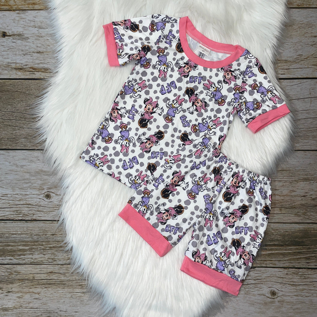 Mouse & Duck BFF Short Sleeve Loungewear Set