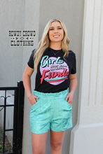 Load image into Gallery viewer, Turquoise- Vetiver Velvet Shorts
