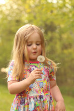 Load image into Gallery viewer, Pink Bright Animals Rainbow CrissCross Dress
