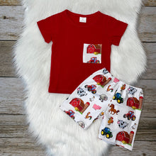 Load image into Gallery viewer, Farm Animals Printed Pocket Tee &amp; Short Set
