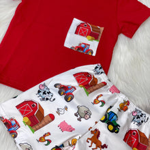 Load image into Gallery viewer, Farm Animals Printed Pocket Tee &amp; Short Set

