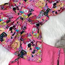 Load image into Gallery viewer, Pink Girl&#39;s Can Do Anything Doll Flutter Sleeve Peplum Set
